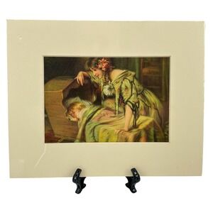 VTG 1987 Harry Roseland Richest Woman in the World Matted Print Gallery Graphics